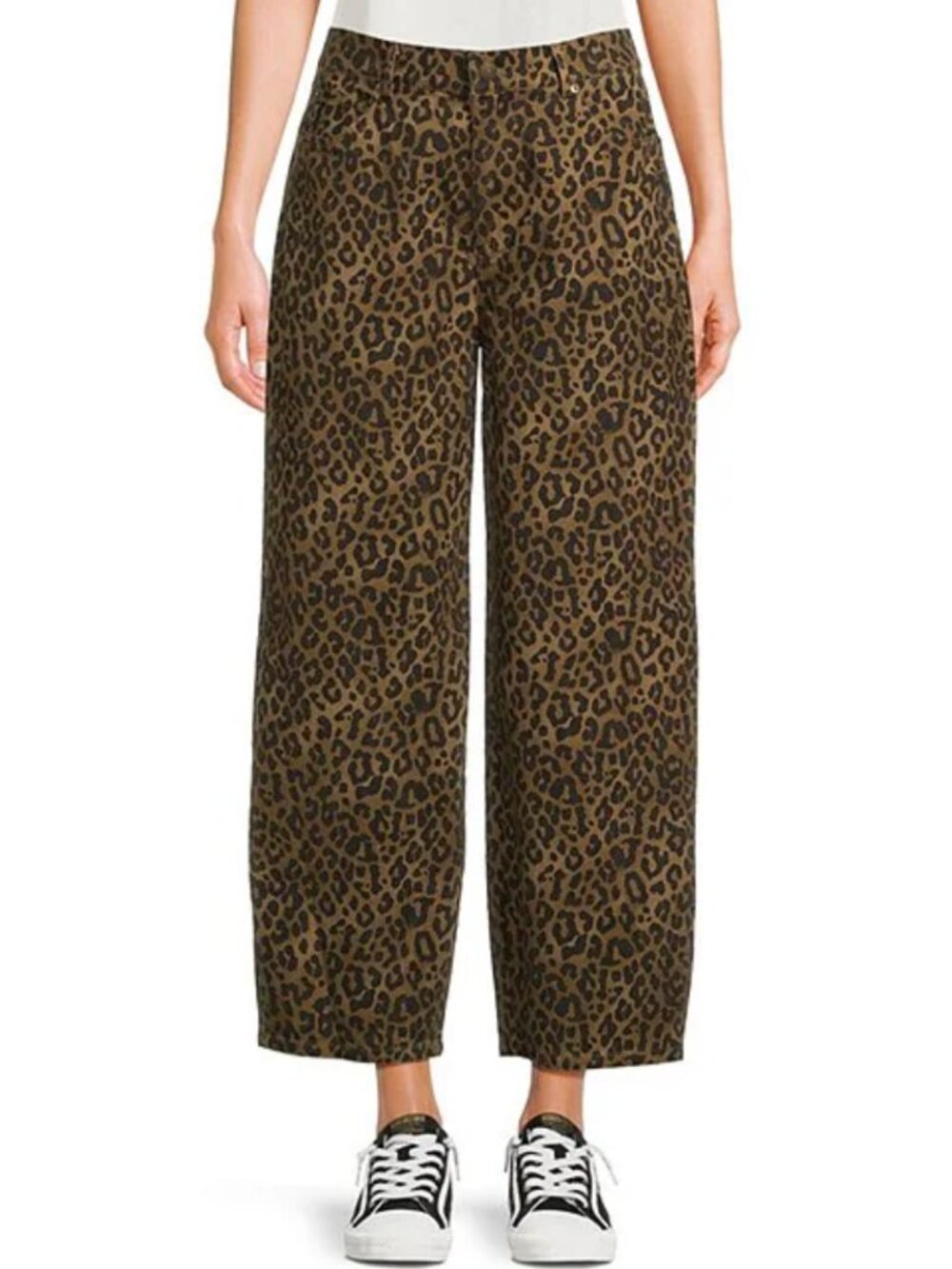 Things Between Leopard Wide Leg Jeans Size XL New with Tags!